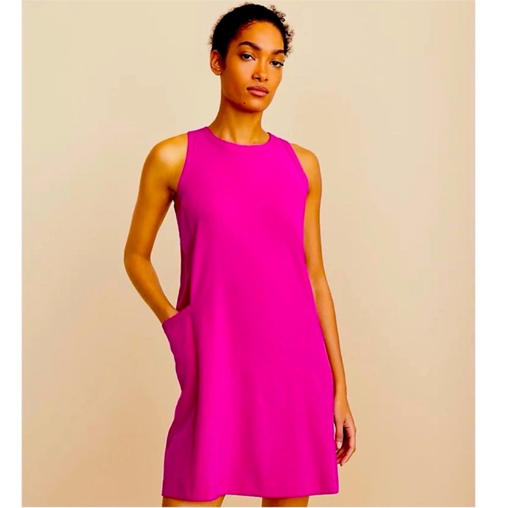 Lou & Grey Pink Sleeveless Pocket Mini Dress